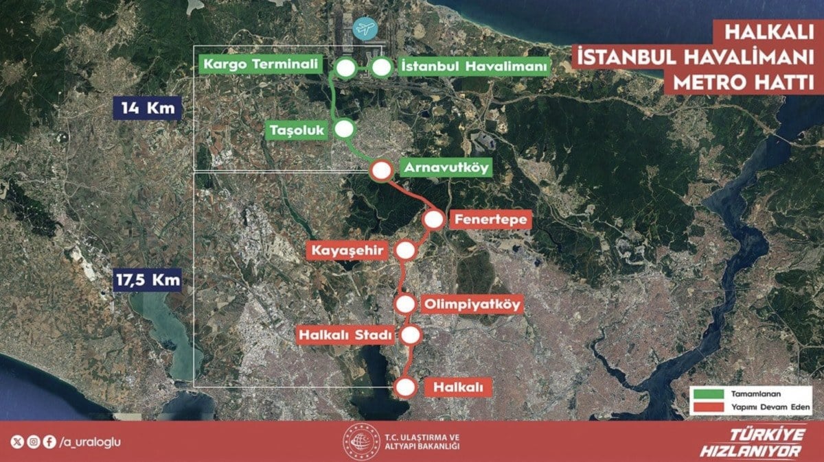 1710857527 858 Istanbula bir metro daha Arnavutkoy Istanbul Havalimani Metro Hatti acildi